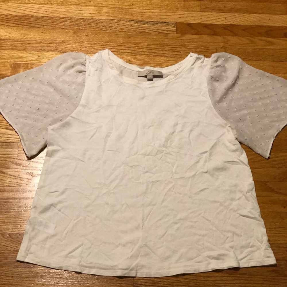 Loft T-shirt with sheer sleeves